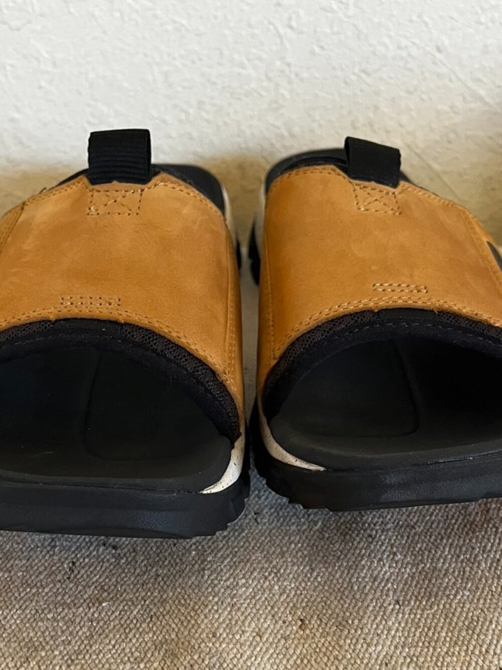 Timberland Men's Garrison Trail Leather Tan Slides Sz 10 - Picture 6 of 8